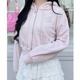 レース付胸ロゴ裏毛ショートZIPパーカー | INGNI  | 詳細画像12 