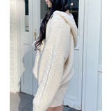 5Gポンポン付ケーブルチュニックニットパーカー | INGNI  | 詳細画像4 