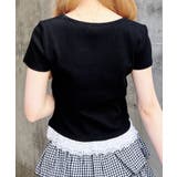 レースレイヤード風リボン付きリブTOPs | INGNI  | 詳細画像39 