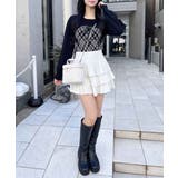 12Gチェック柄デコルテオープンニット | INGNI  | 詳細画像12 