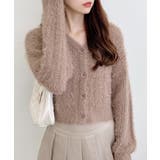 5Gフェザーヤーン透かし柄ニットカーディガン | INGNI  | 詳細画像18 