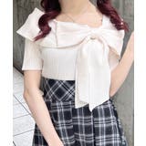12Gリボンオフショル半袖ニット | INGNI | 詳細画像16