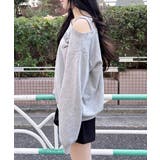 ハトメオフショルロゴ裏毛TOPs | INGNI  | 詳細画像9 