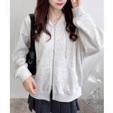 レース付ダブルジップ裏毛チュニックパーカー | INGNI | 詳細画像6