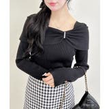 12Gリブオフショルリボンビジューパーツニット | INGNI  | 詳細画像7 