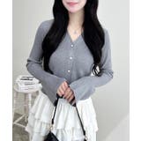 12Gフレアスリーブリブニットカーディガン | INGNI  | 詳細画像10 