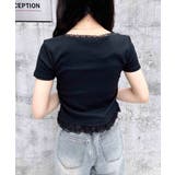 ヘンリーネックレース付プレートロゴリブトップス | INGNI | 詳細画像13