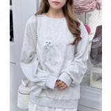 装飾リボン付ねこ裏毛トップス | INGNI  | 詳細画像3 