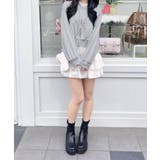 レース付胸ロゴ裏毛ショートZIPパーカー | INGNI  | 詳細画像9 