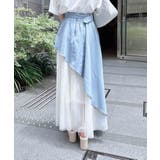 【WEB限定】共ベルト付チュール切替アシメスカート | INGNI  | 詳細画像11 