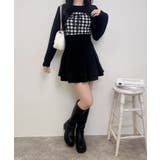 12Gギンガムチェック柄デコルテオープンニット | INGNI  | 詳細画像5 