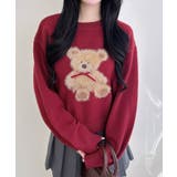 ボルドー/A | 7Gもちもちフェザーベアニットプルオーバー | INGNI 