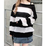 7Gメッシュボーダーチュニックニット | INGNI  | 詳細画像1 