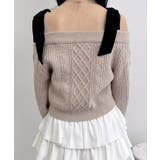 7G 2WAYベロアリボンオフショルケーブルニット | INGNI  | 詳細画像17 