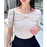オフショルリボン半袖ニット | INGNI | 詳細画像8