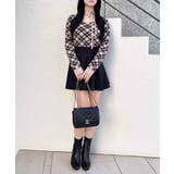 12Gクロスチョーカーチェック柄長袖ニット | INGNI  | 詳細画像22 