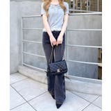 リボン付レース出しラインストーンロゴTOPs | INGNI  | 詳細画像21 