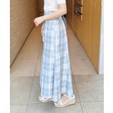 BackレースUPチェック柄マーメイドスカート | INGNI | 詳細画像12