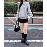 ハトメオフショルロゴ裏毛TOPs | INGNI  | 詳細画像11 