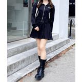 レース付胸ロゴ裏毛ショートZIPパーカー | INGNI  | 詳細画像28 