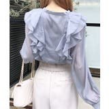 装飾釦ラメシアーフリルブラウス | INGNI  | 詳細画像13 