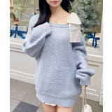 7Gワンショル肩リボンシャギーチュニックニット | INGNI  | 詳細画像2 