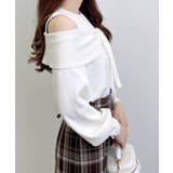 12G肩開きリボンニット | INGNI | 詳細画像4