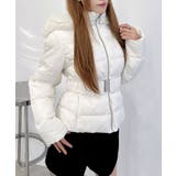 オフホワイト | ショート丈ベルト付ファー付エコダウン | INGNI 