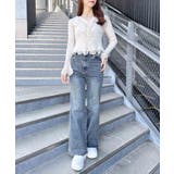 12Gフリルレースドッキングリブニットカーディガン | INGNI  | 詳細画像7 