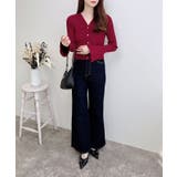 12Gフレアスリーブリブニットカーディガン | INGNI  | 詳細画像24 