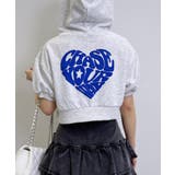 Backハートラメミニ裏毛ショートZIPパーカー | INGNI  | 詳細画像5 