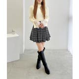 アイボリー | 12G袖スリットレースニット | INGNI 