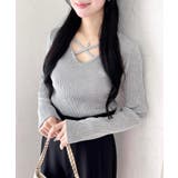 12Gクロスチョーカー長袖ニット | INGNI  | 詳細画像14 