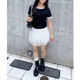 ヘンリーネック胸プレート付レイヤードリブトップス | INGNI | 詳細画像14