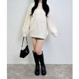 7G Backベロアリボンチュニックシャギーニット | INGNI  | 詳細画像4 