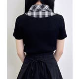 12Gアソート柄シャツドッキング半袖リブニット | INGNI  | 詳細画像5 