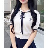 12Gセーラーカラー配色ニットカーディガン | INGNI  | 詳細画像9 