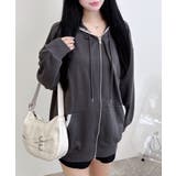 レース付ダブルジップ裏毛チュニックパーカー | INGNI | 詳細画像10