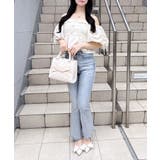 ビジュ付フレアデニムパンツ | INGNI  | 詳細画像7 