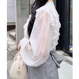 装飾釦ラメシアーフリルブラウス | INGNI  | 詳細画像5 