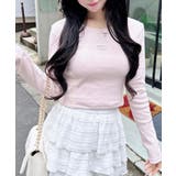 ライトピンク | サイドレース胸ロゴロンT | INGNI 