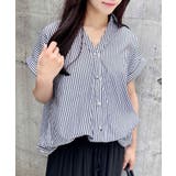 多種ボタン後ろレースアップタケノコシャツ | INGNI | 詳細画像28