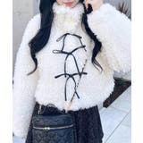 アイボリー | リボン付スタンドボアブルゾン | INGNI 