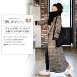 グレンチェック ロング 千鳥柄ロングコート | Amulet | 詳細画像3 
