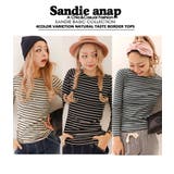 【Sandie anap】ボーダーフィットロンT/トップス 【秋冬】 | ANAP | 詳細画像1 
