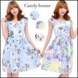 ワンピース フラワープリント シフォン 花柄 韓国ファッション 夏 | candy-house  | 詳細画像1 