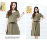 ワンピース ドッキング 半袖 セットアップ 1782 韓国ファッション 夏 | candy-house  | 詳細画像24 