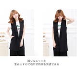 トップス ジレジャケット ノースリーブ | candy-house  | 詳細画像15 