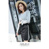 Vネック ドルマン ライン Tシャツ トップス スポーティー長袖 1885 | candy-house | 詳細画像18