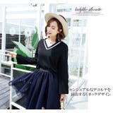 Vネック ドルマン ライン Tシャツ トップス スポーティー長袖 1885 | candy-house | 詳細画像28